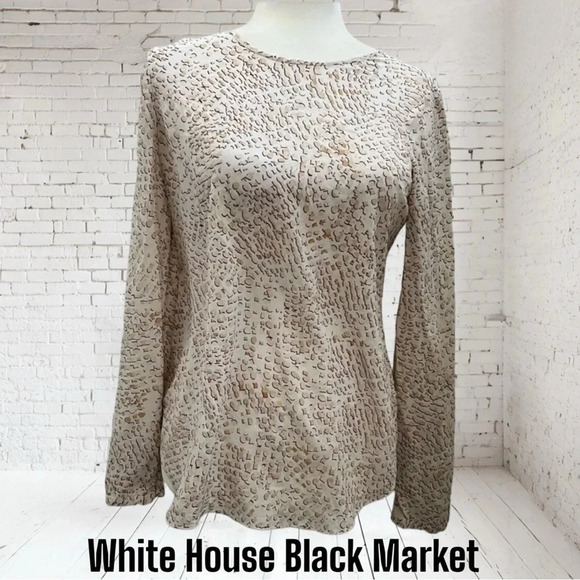 White House Black Market Silk Blouse. Sz 2 - Picture 1 of 6